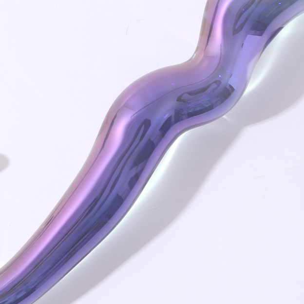 Iridescent Glass G-Spot Dildo Wand – Elegant Body-Safe Butt Plug-WeLovePlugs