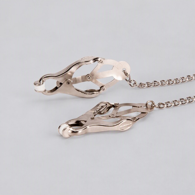 Industrial Clover Metal Nipple Clamps with Textured Pads - image 6