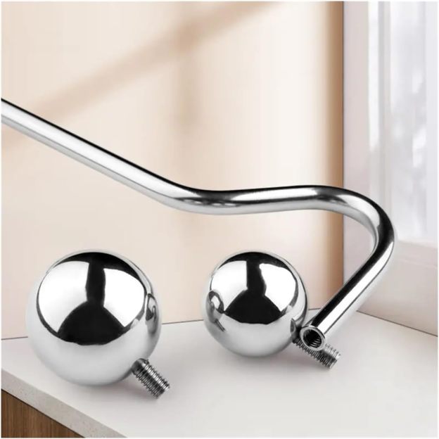 Anal Butt Plug Stainless Steel Double Ball Anal Hook-WeLovePlugs