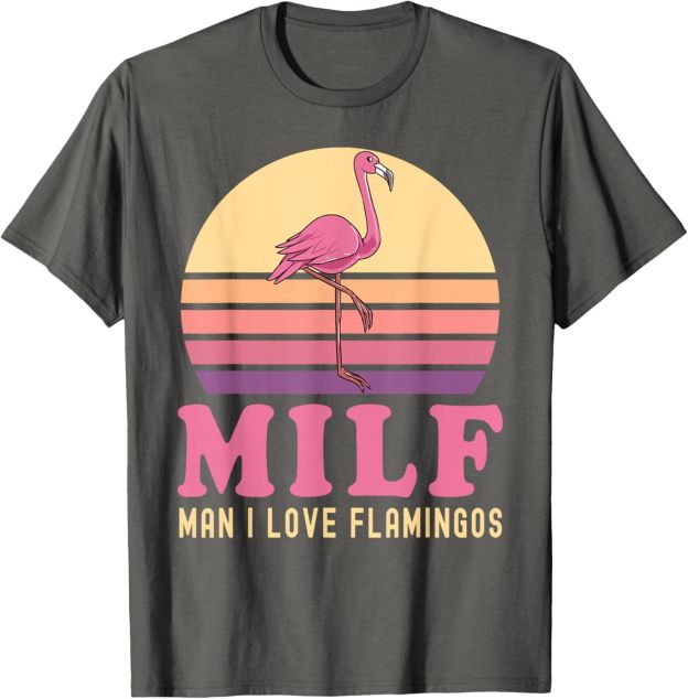 MILF Pink Joke Party T-Shirt - Dark Grey - XXXL - image 6