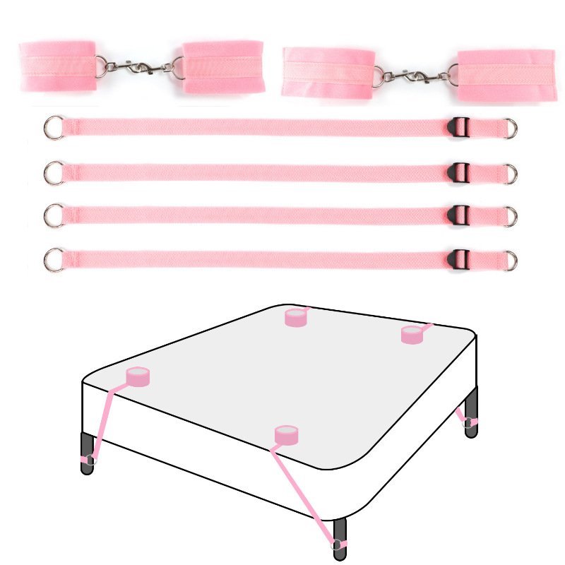 Bedroom Bondage Restraints Bdsm Kit Sex Toy - Pink - image 1