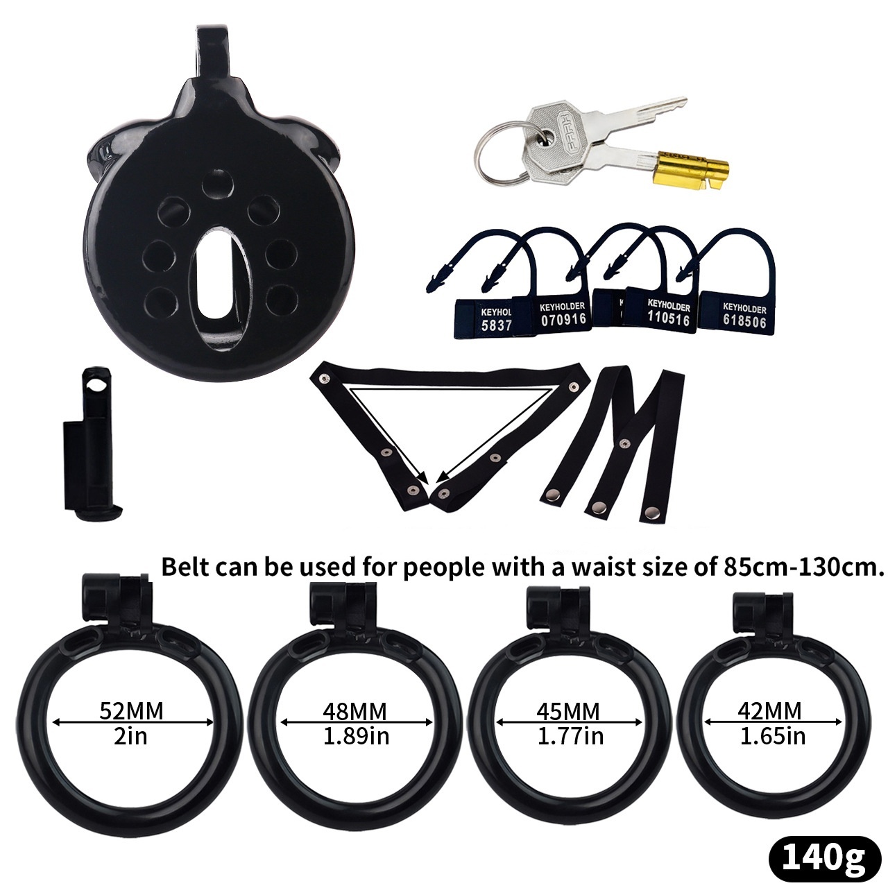 Breathable Sissy Chastity Cage with Belt-WeLovePlugs