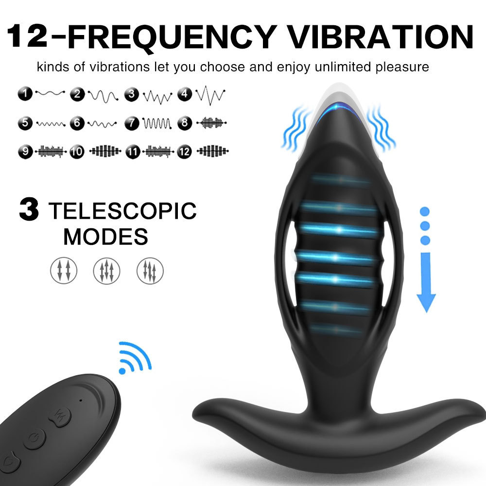 Remote Control Thrusting Anal Vibrator Plug-WeLovePlugs