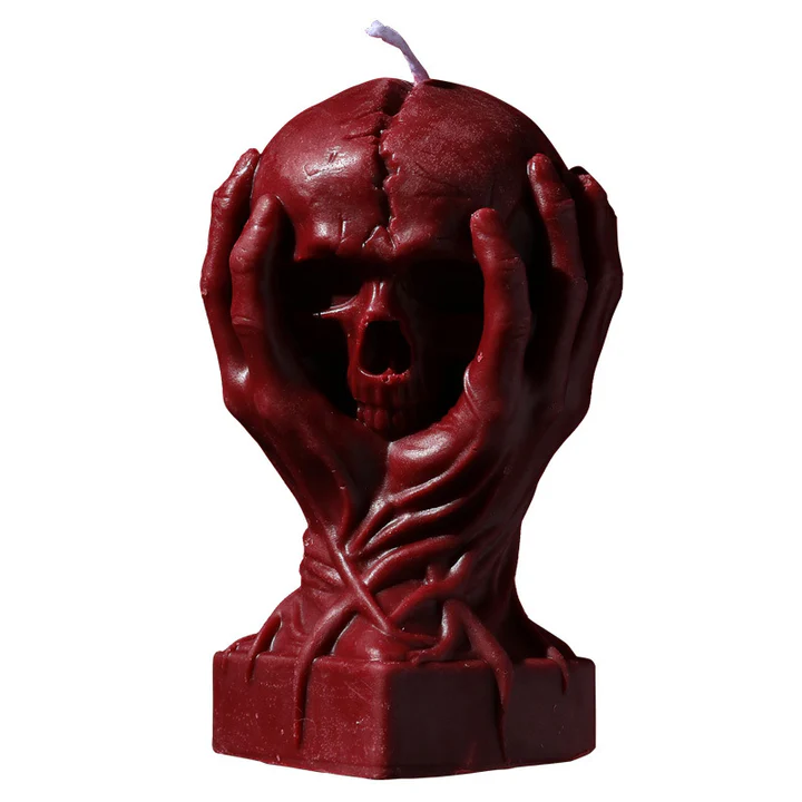 Holding a Skull Sensual Candle – Gothic Low-Temperature - image 3