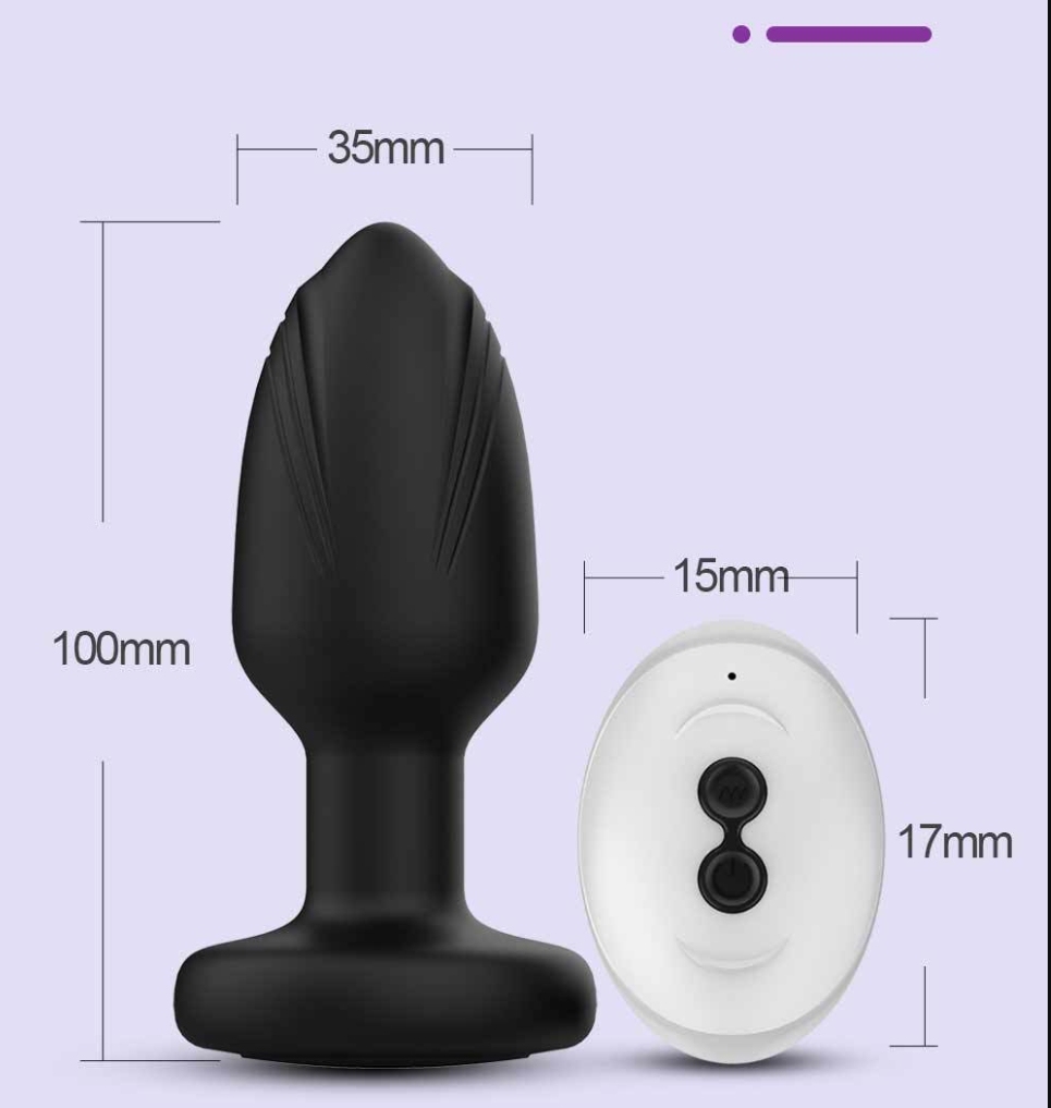 Light Up Vibrating 360° Rotating Butt Plug -WeLovePlugs
