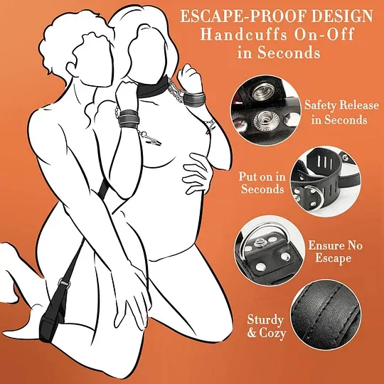 Multi-Mode BDSM Bondage Kit – Adjustable Wrist & Ankle Restraints & Accessories for Couples - image 3