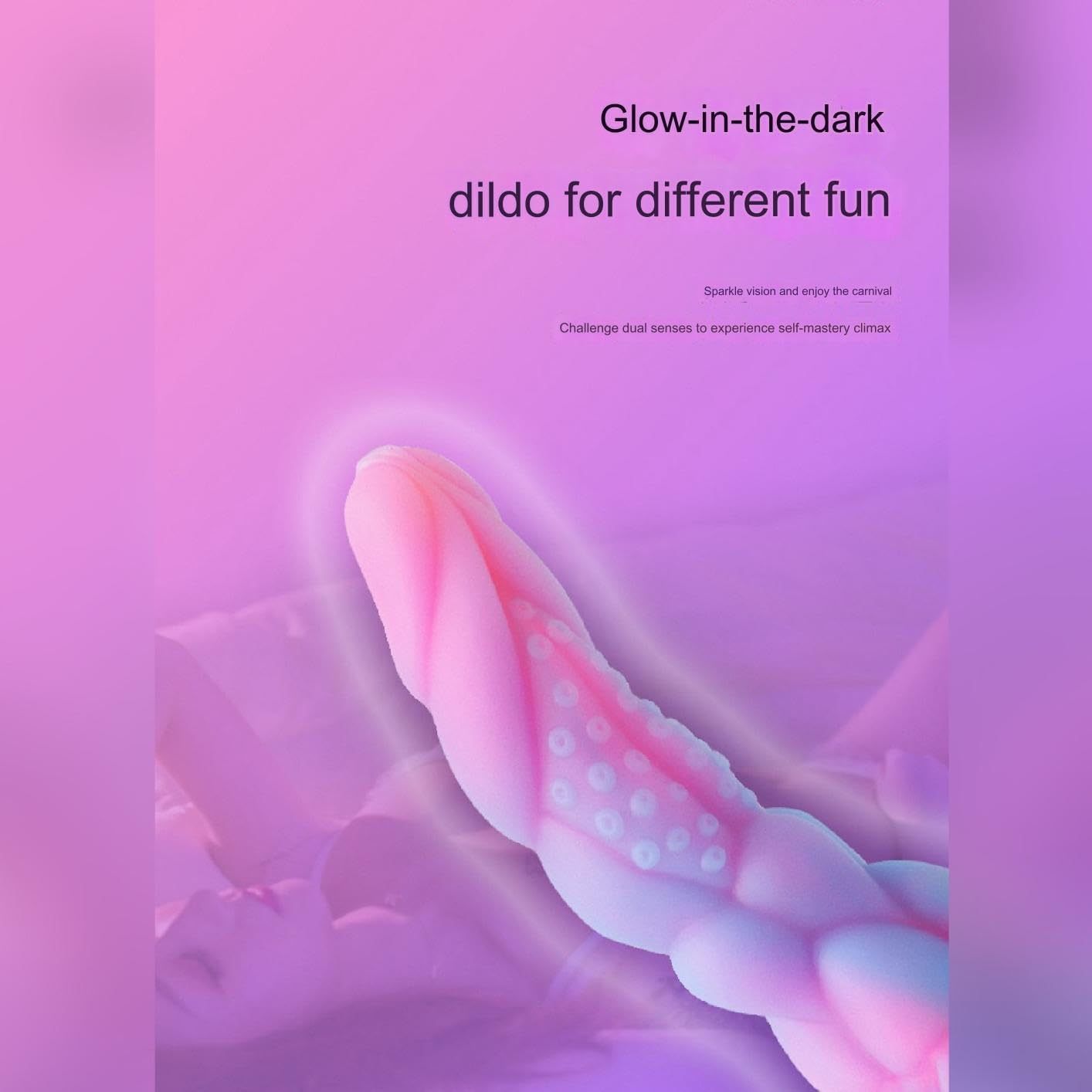 8.14'' Fantasy Monster Dildo with Multi-Texture Design & Glow-in-the-Dark Effect - image 1