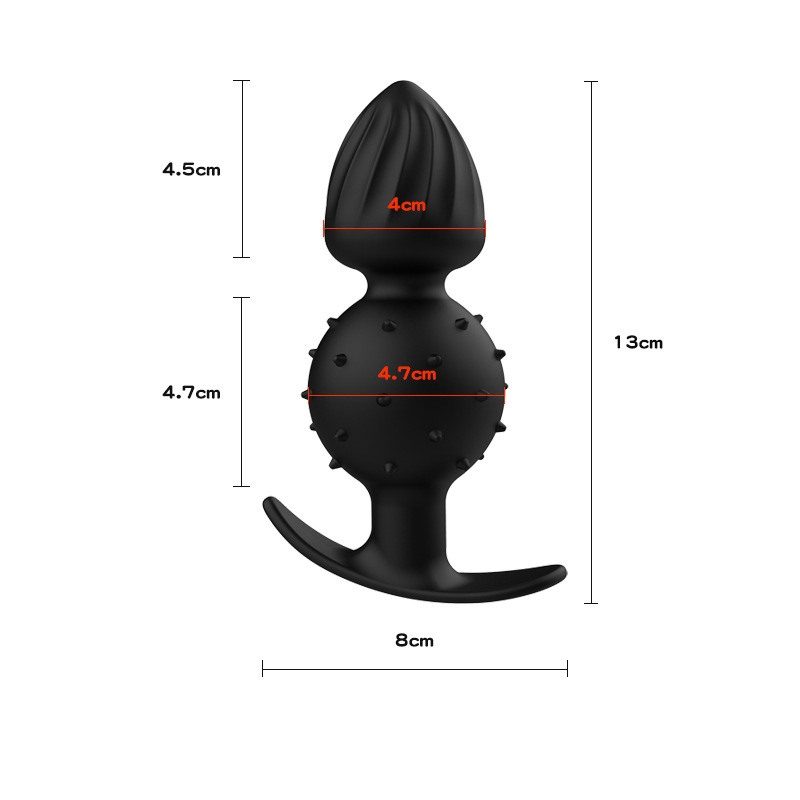 Ribbed Anal Trainer Plug with Built-In Rattle Ball – Wearable and Stimulating Design-WeLovePlugs