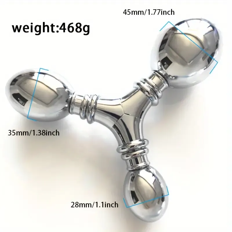 Tri-Ball G-Spot Anal Plug - Silver - image 1