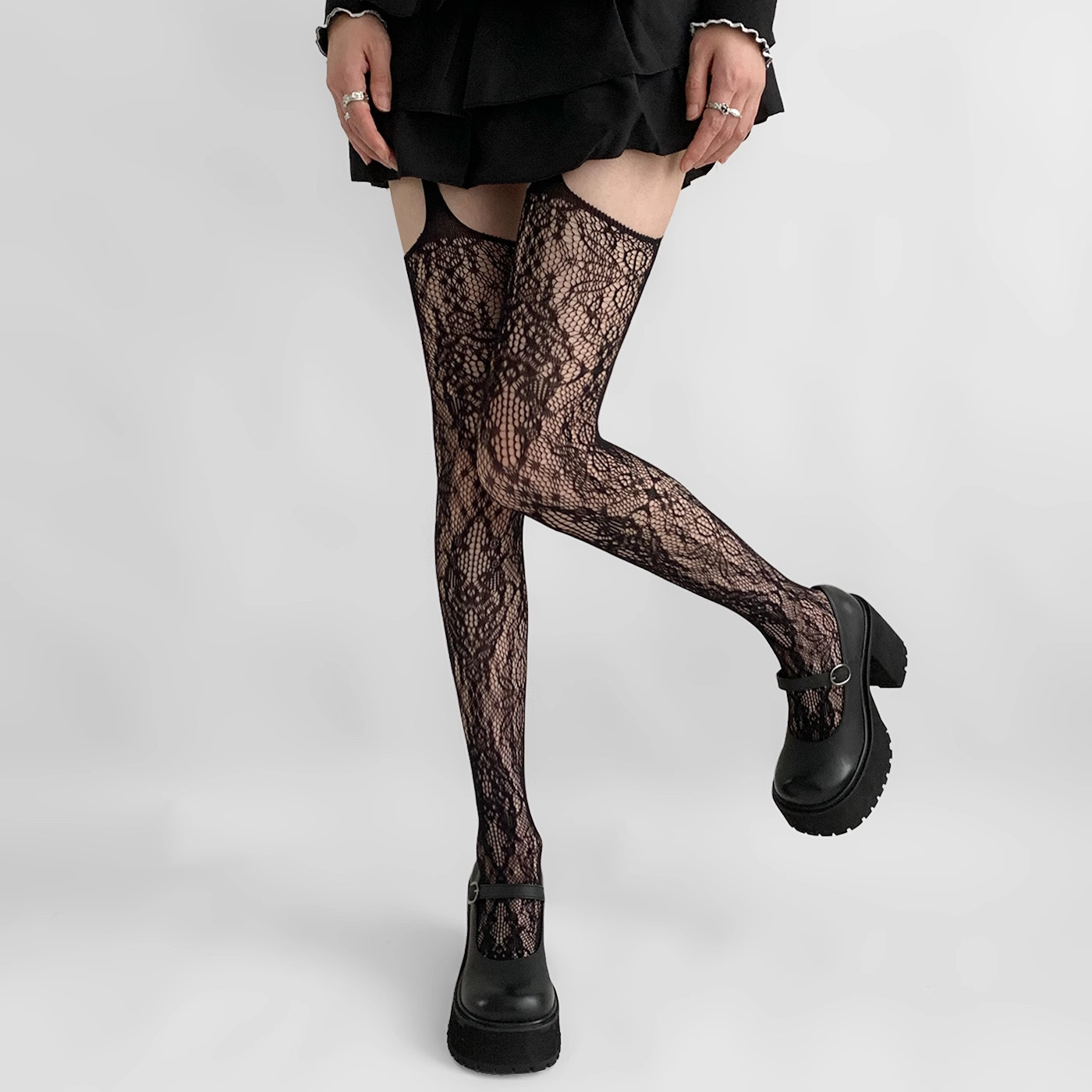 Bold & Beautiful Stocking – Suspender Fishnet Tights with Attitude-WeLovePlugs