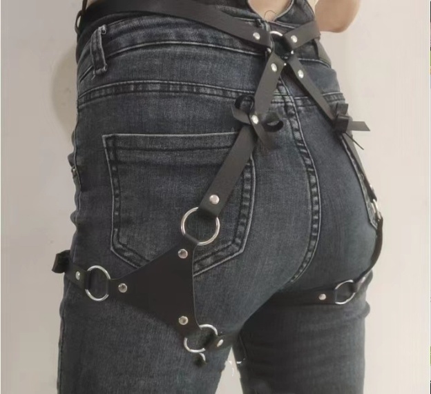 BDSM Underwear with Hand Wrist Restraints Lingerie Harness