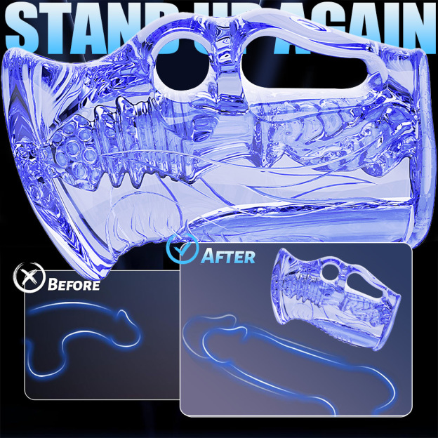 Open-Ended Male Stroker with 3D Beaded Penis Sleeve – Manual & Vibrating Versions Available