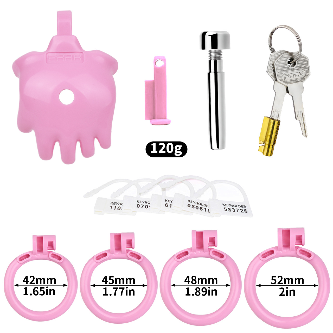 Resin Flat Sissy Chastity Cage with Urethral Tube-WeLovePlugs