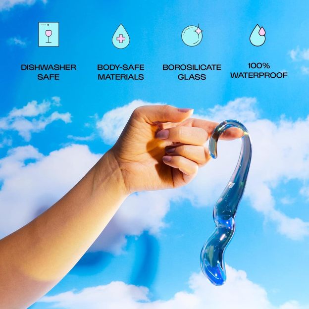 Iridescent Glass G-Spot Dildo Wand – Elegant Body-Safe Butt Plug-WeLovePlugs