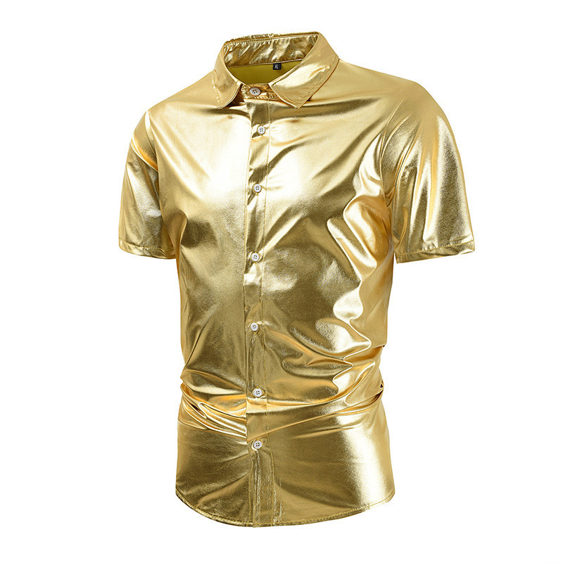 Men's Metallic Shiny Night Club Party - image 4