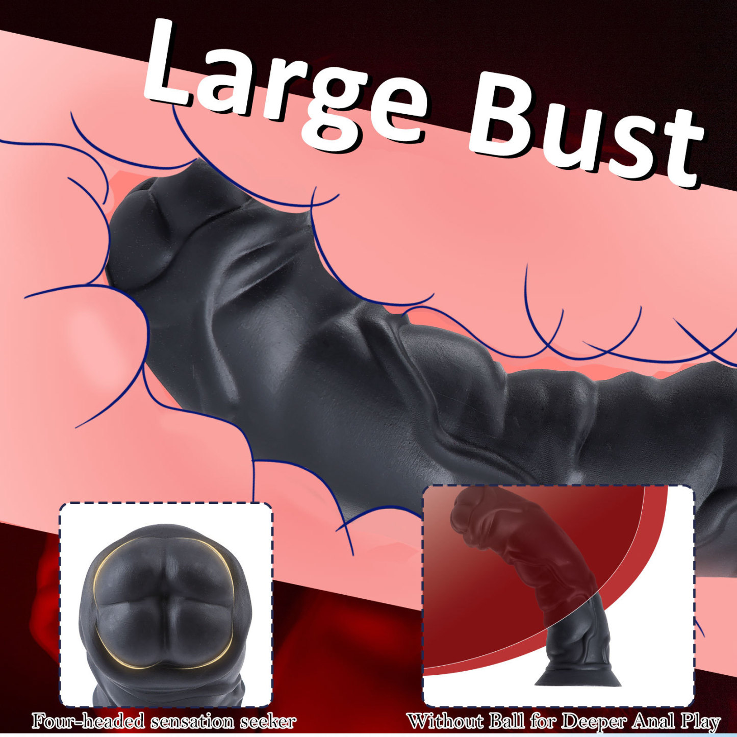 Triple Play Anal Plug Monster Fantasy Ore Dildo-WeLovePlugs