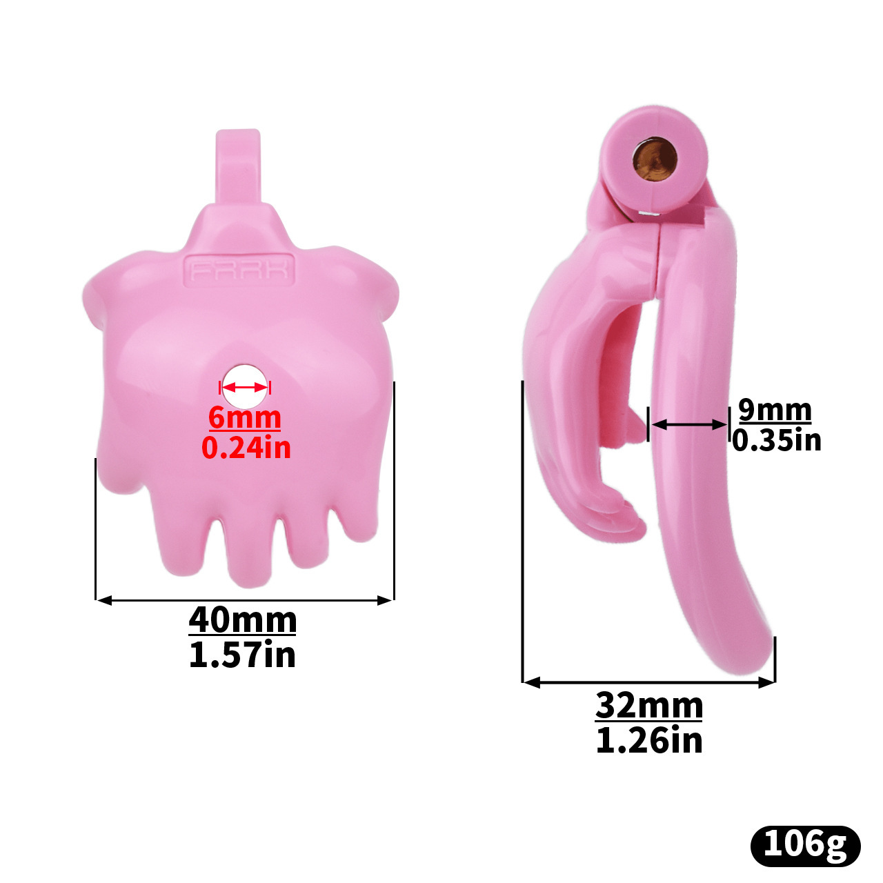 Resin Flat Sissy Chastity Cage with Urethral Tube-WeLovePlugs