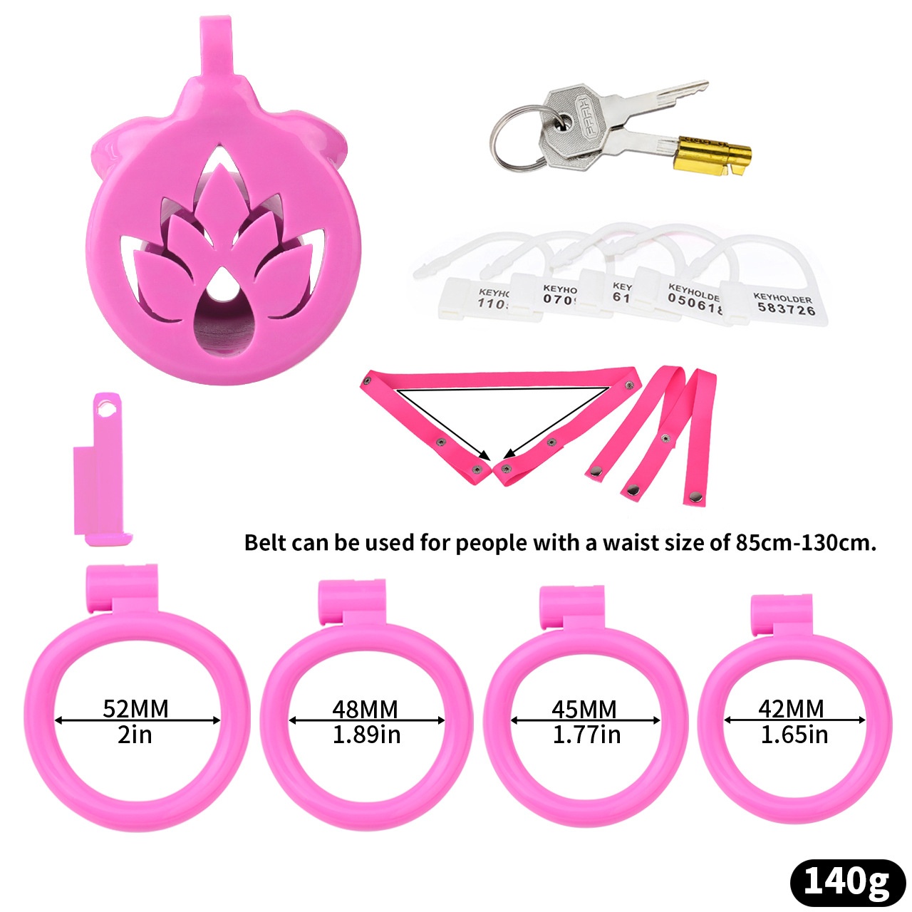 Breathable Sissy Chastity Cage with Belt-WeLovePlugs