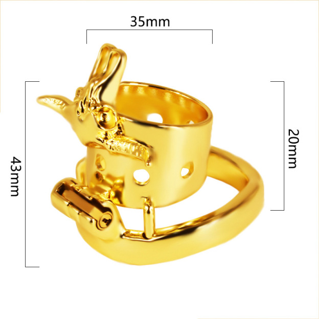 Golden Bull Chastity Cage -WeLovePlugs