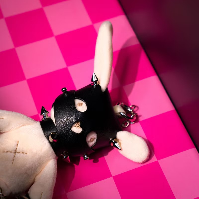 BDSM Bunny Plush Keychain - image 2