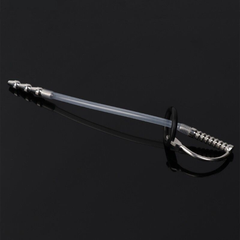 Urethral Sound with Silicone Catheter Tube  -WeLovePlugs