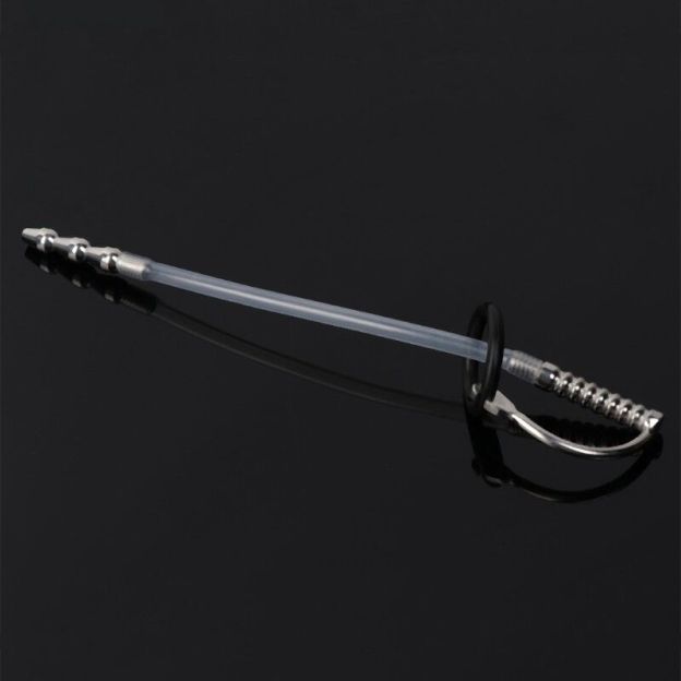Urethral Sound with Silicone Catheter Tube  -WeLovePlugs