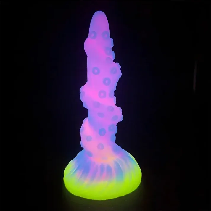 8.26'' Fantasy Tentacle Dildo with Multi-Texture Design & Glow-in-the-Dark Effect - image 3