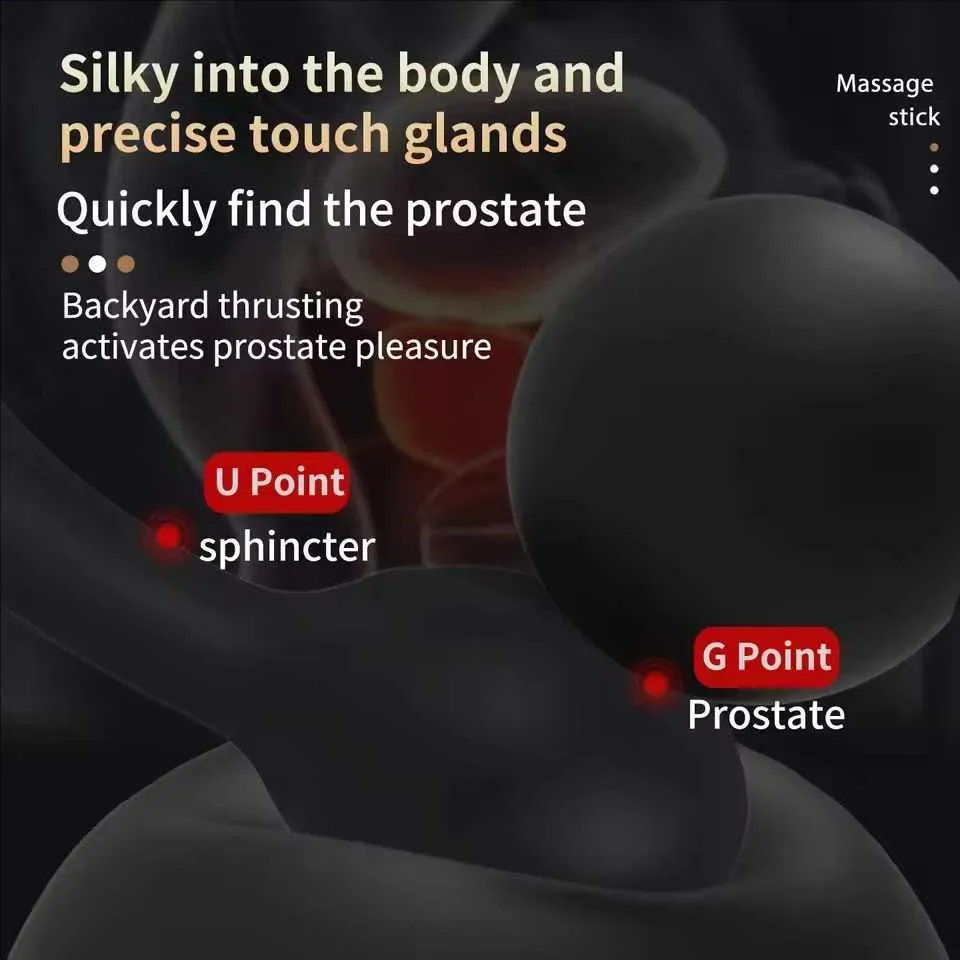 Electric Shock Prostate Massager With Hollow Ring - image 2