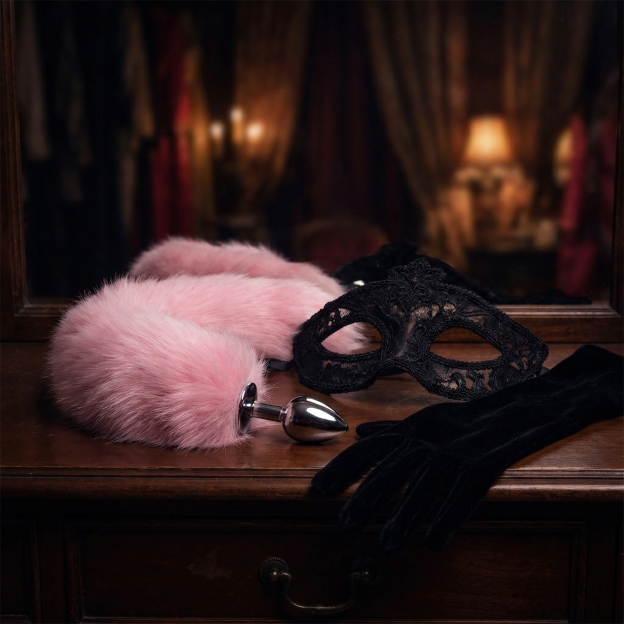 Pink Fox Tail Butt Plug • 18.1 Inch Tail - image 4