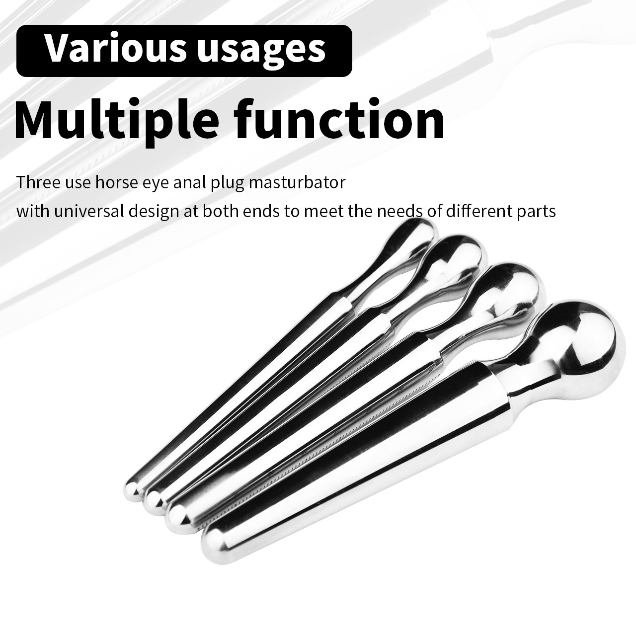 Stainless Steel Urethral Sounds With Scale Sounding Rods -WeLovePlugs