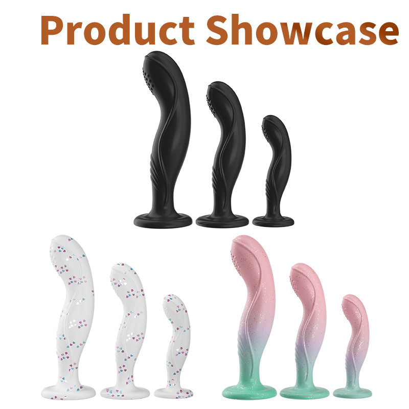 Tri-Color Silicone Butt Plug Dildo-WeLovePlugs