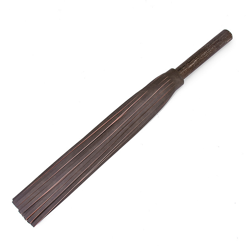 Vintage Wooden Handle Leather Flogger - 21.4'' - image 3