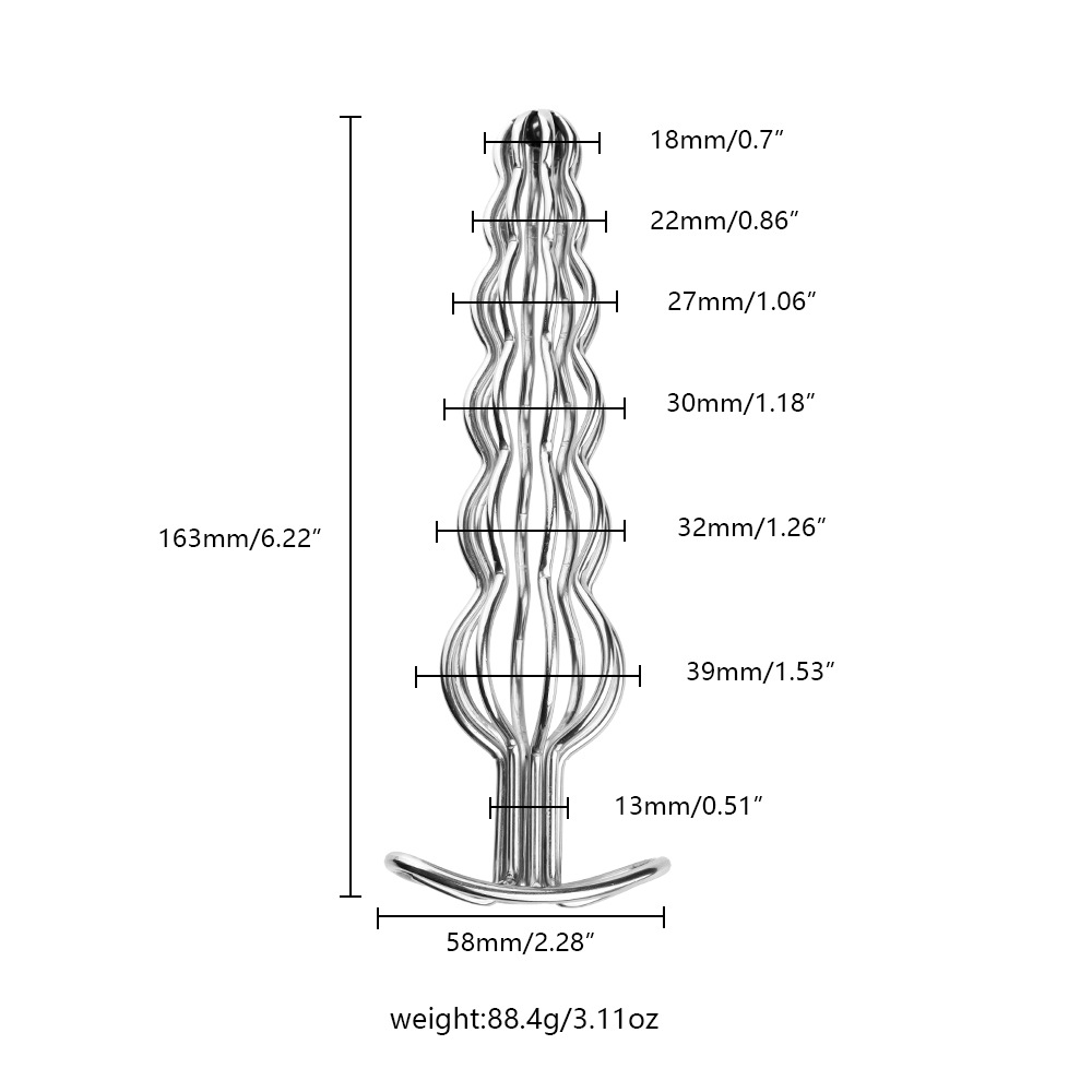  Stainless Steel Hollow Anal Butt Plug-WeLovePlugs