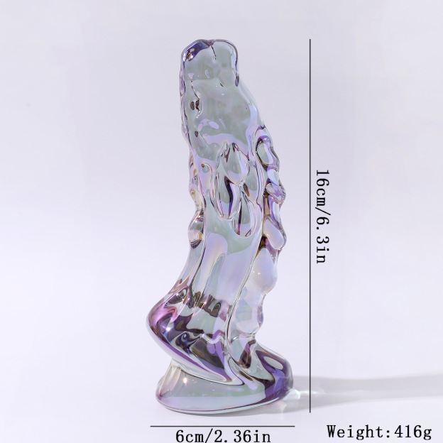 6.3 Inch Clear Glass Dragon Dildo - image 4