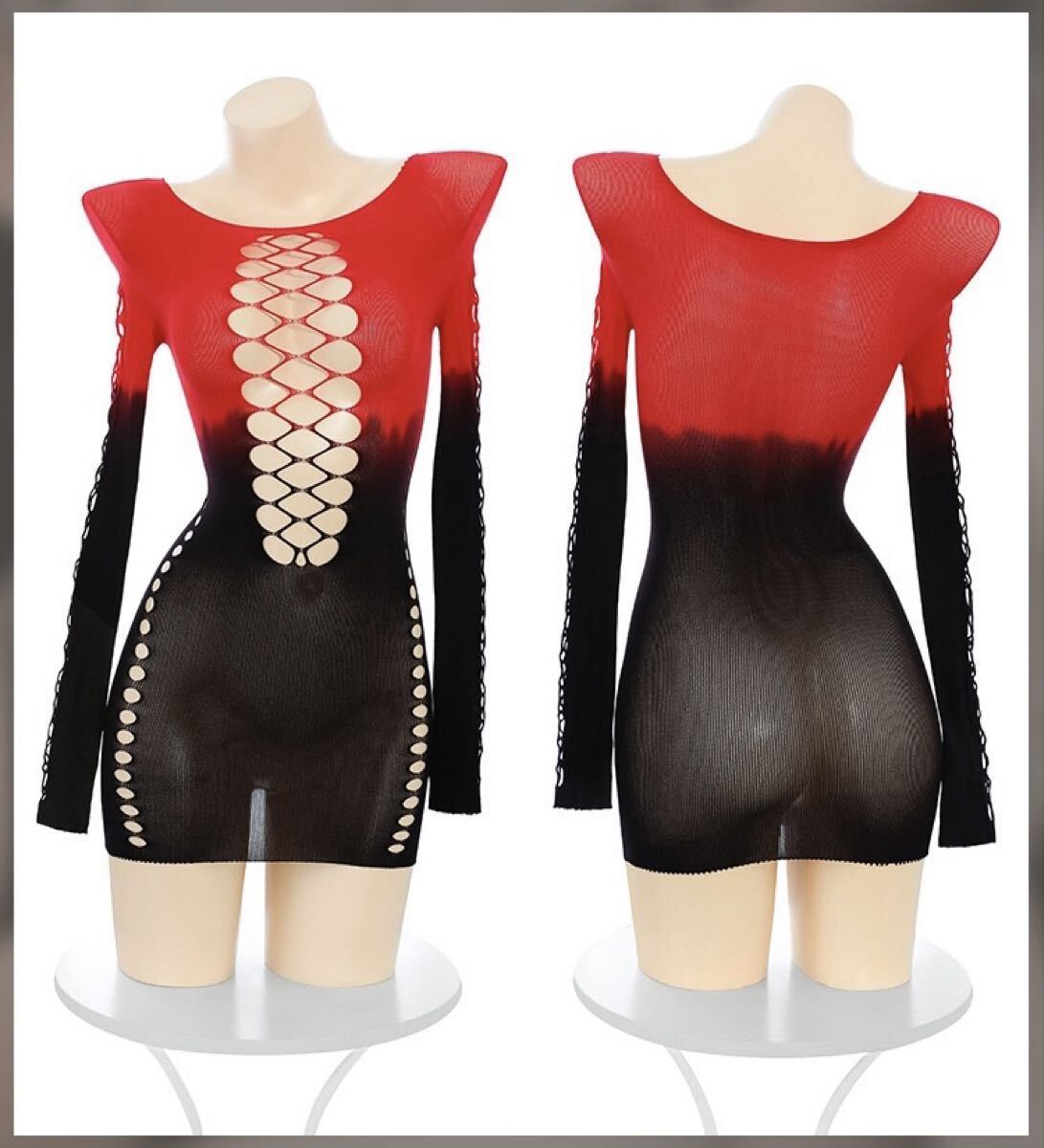 Gradient Mesh Mini Dress - image 1
