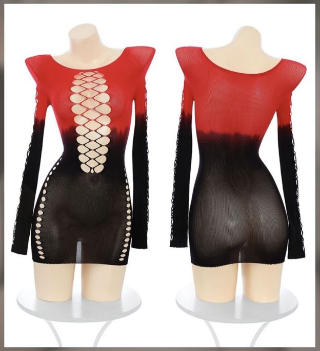 Gradient Mesh Mini Dress - image 1