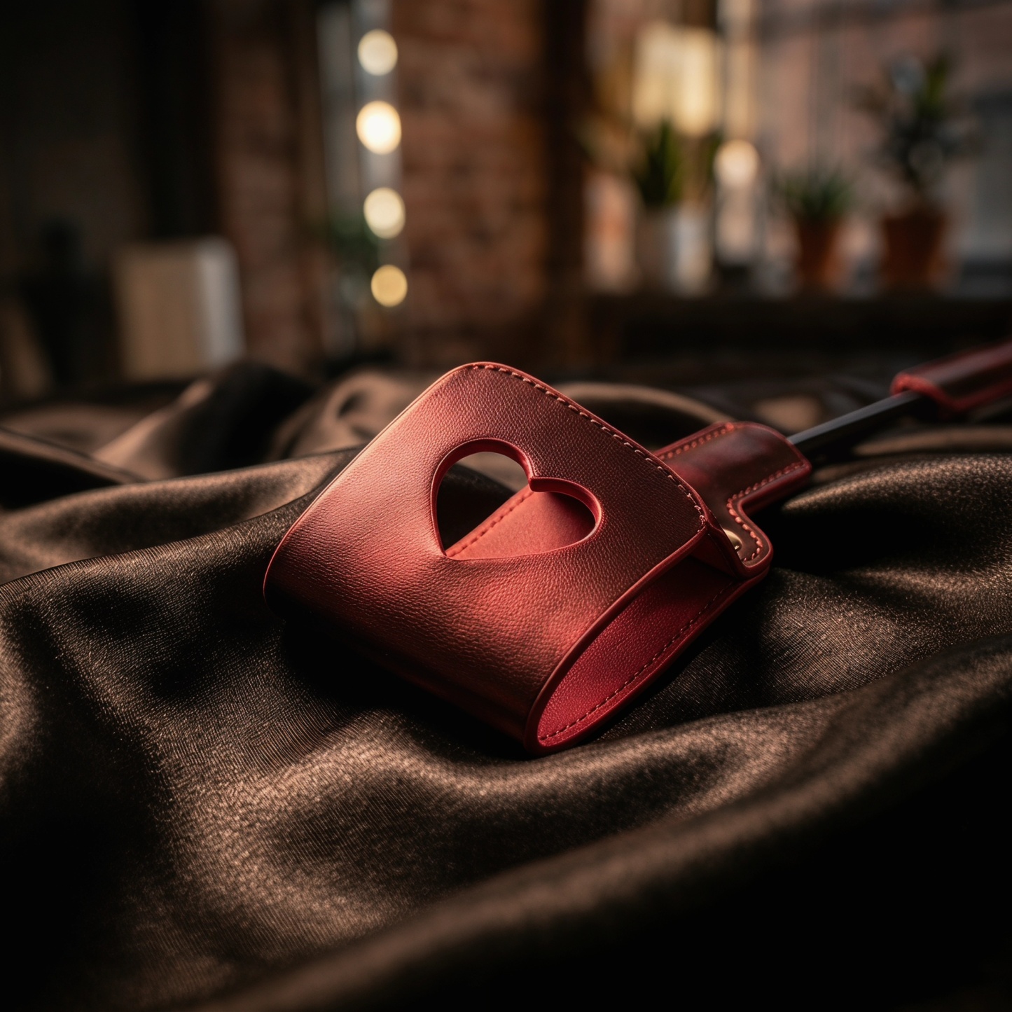 Heart Cutout Leather Whip - image 3