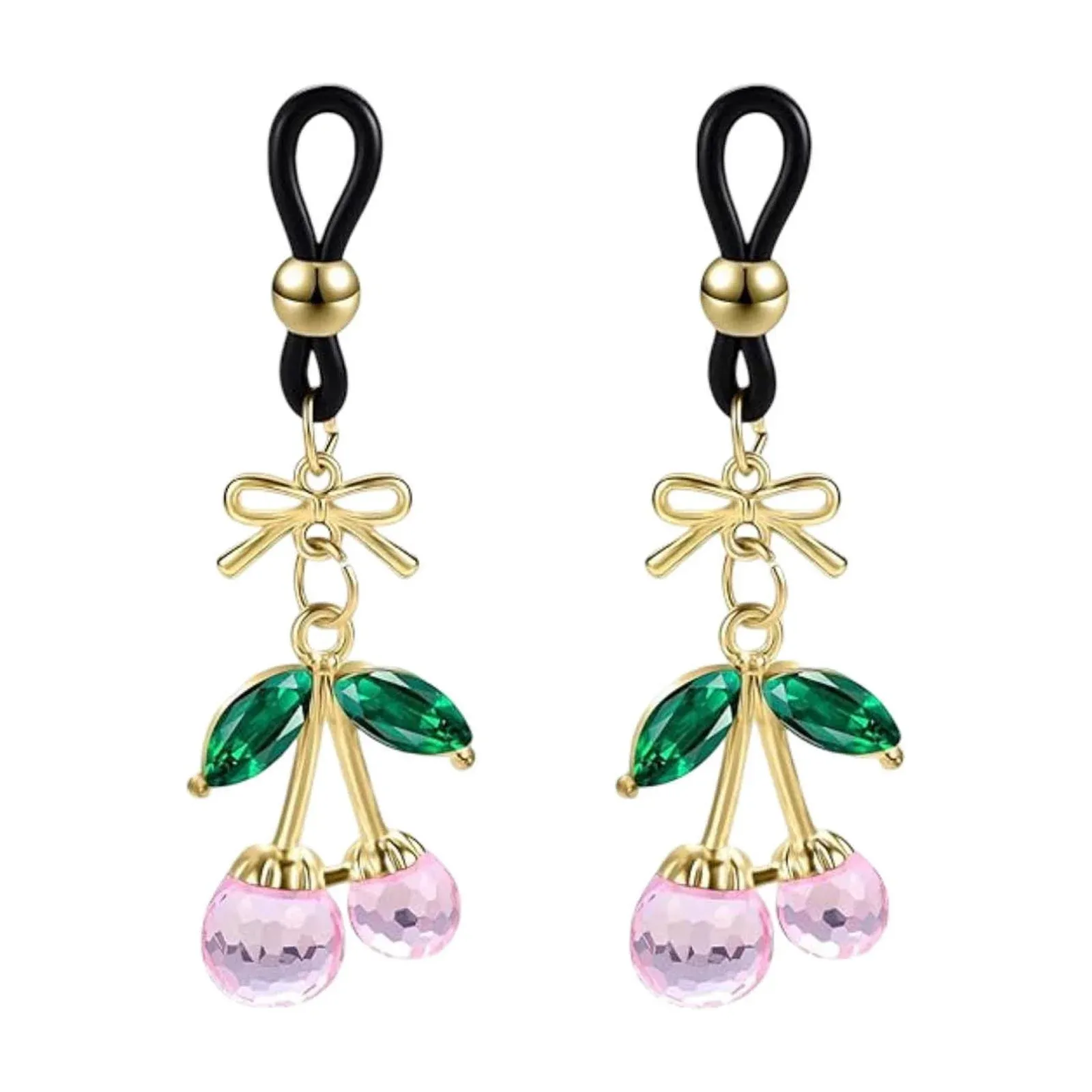 Cherry Nipple Rings (Non-Piercing) - Pink - image 6