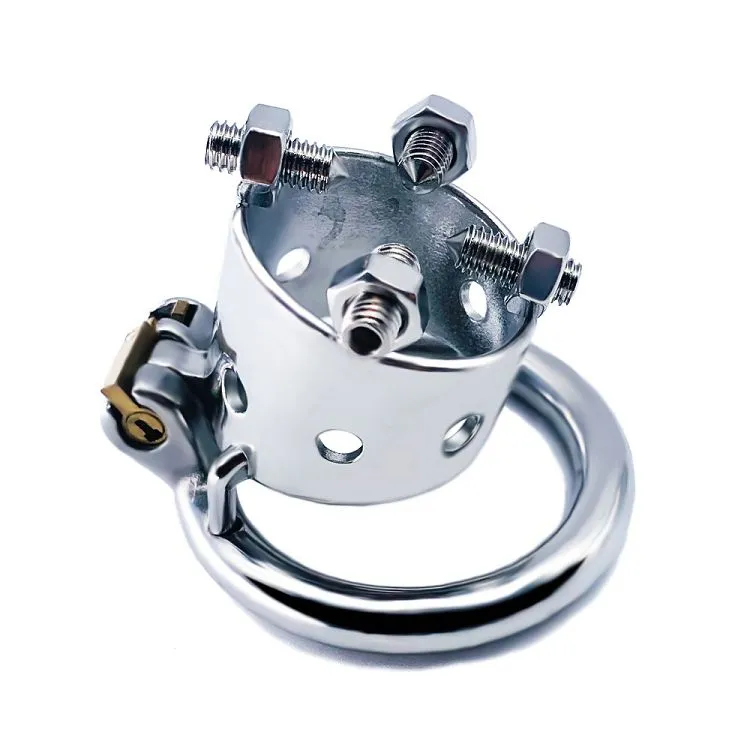 Stainless-steel Chastity Cage With Spiked Screws-WeLovePlugs