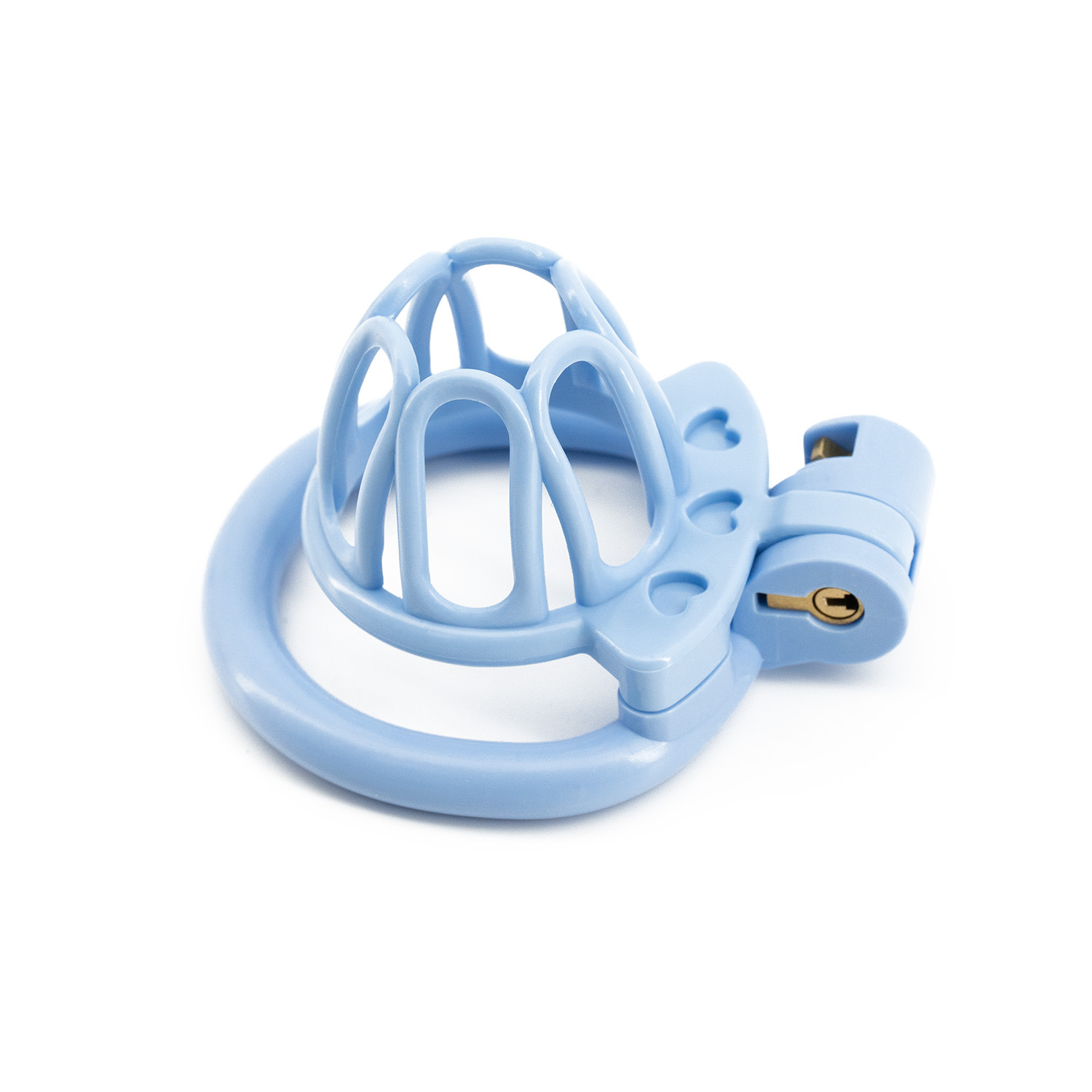 Open End Hollow Chastity Cage with 4 Rings -WeLovePlugs