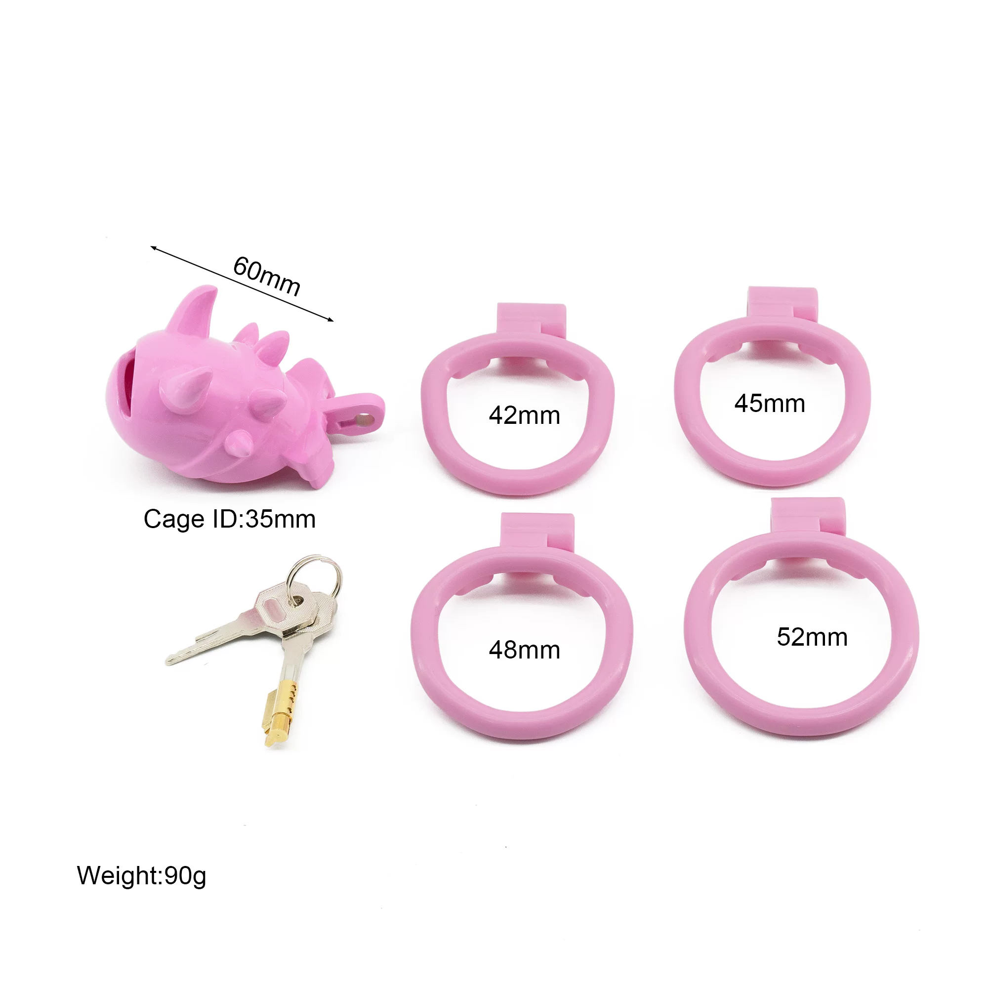 Demon & Angel Lightweight Resin Chastity Cage - C - image 2
