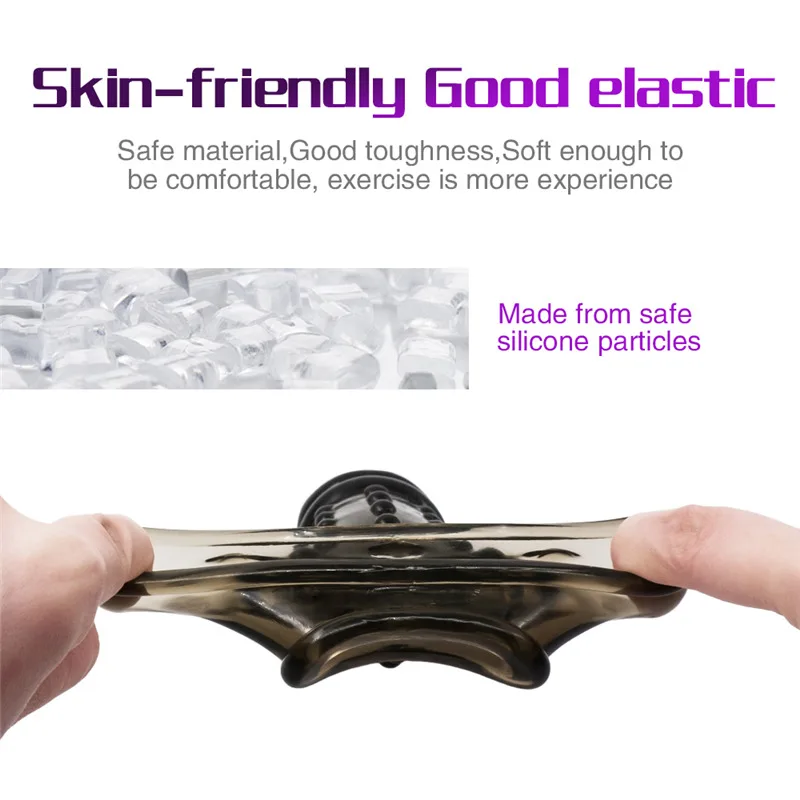 Penis Sleeve Reusable Condom Extender Penises With Particles -WeLovePlugs