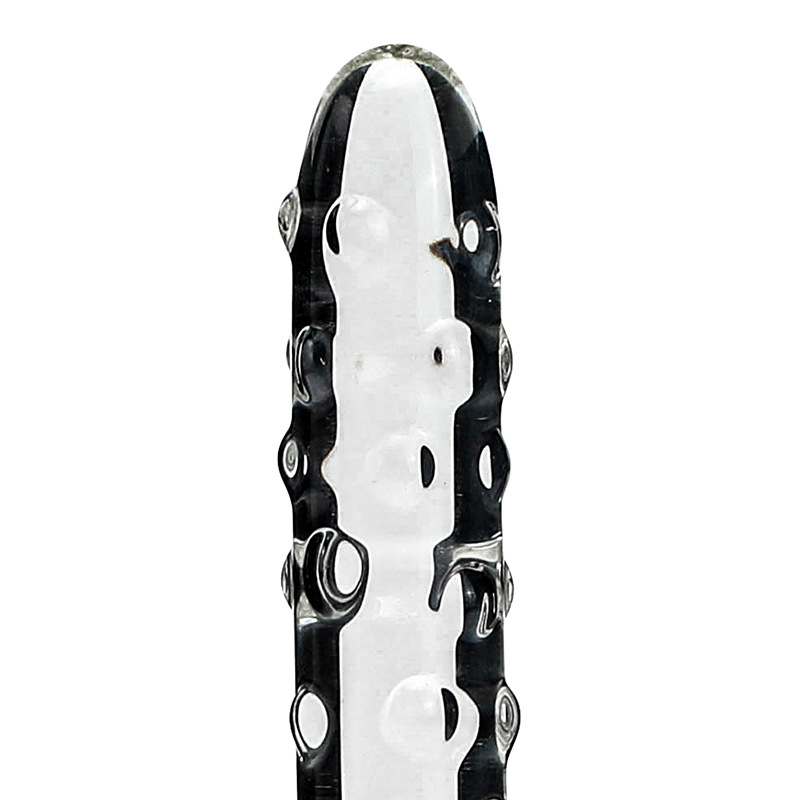Beaded Textured Glass Dildo – Handcrafted Bobble Shaft for G-Spot & Anal Play-WeLovePlugs