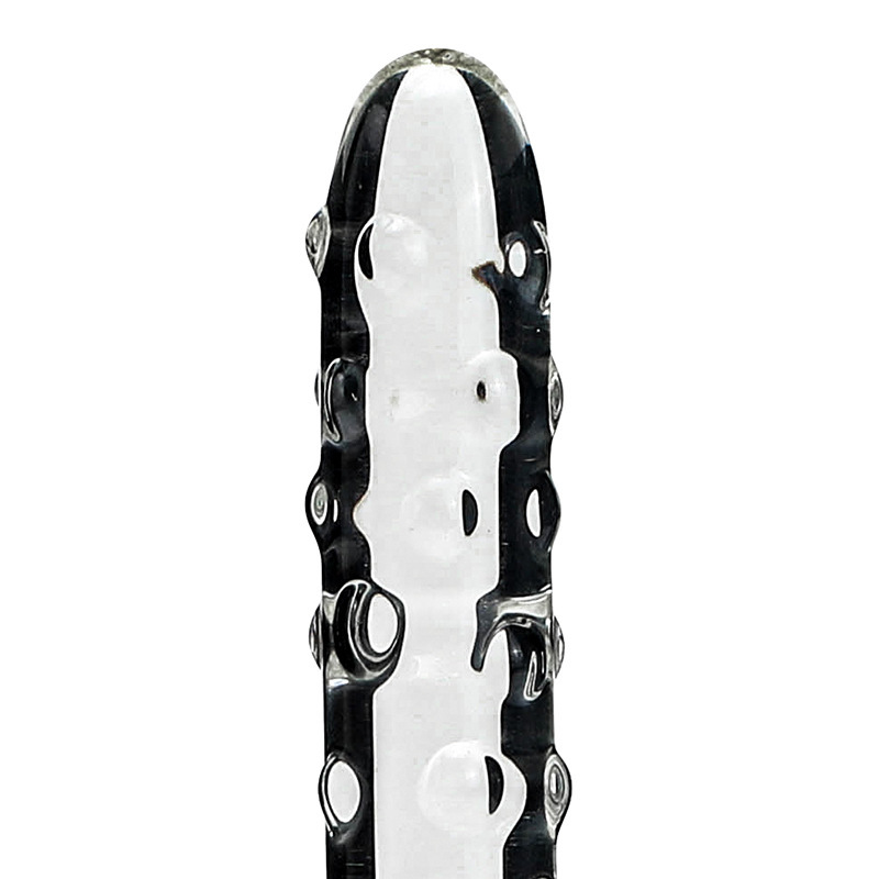 Beaded Textured Glass Dildo – Handcrafted Bobble Shaft for G-Spot & Anal Play-WeLovePlugs