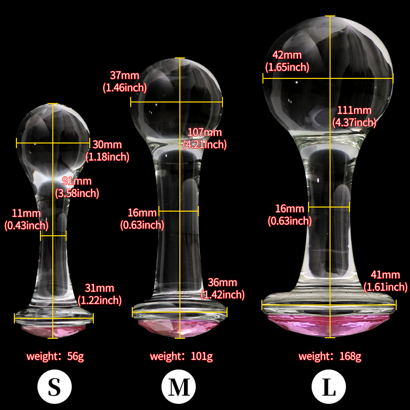 Crystalglow Glass Pleasure Anal Plug-WeLovePlugs