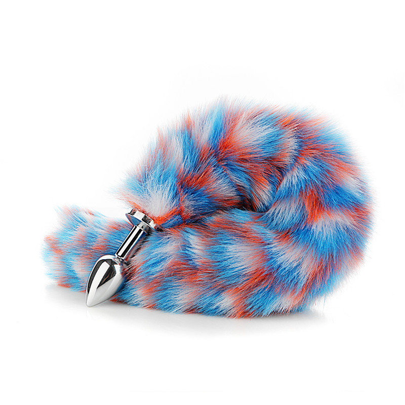 Beginner's Mixcolor Fox Wolf Long Tail Anal Plug