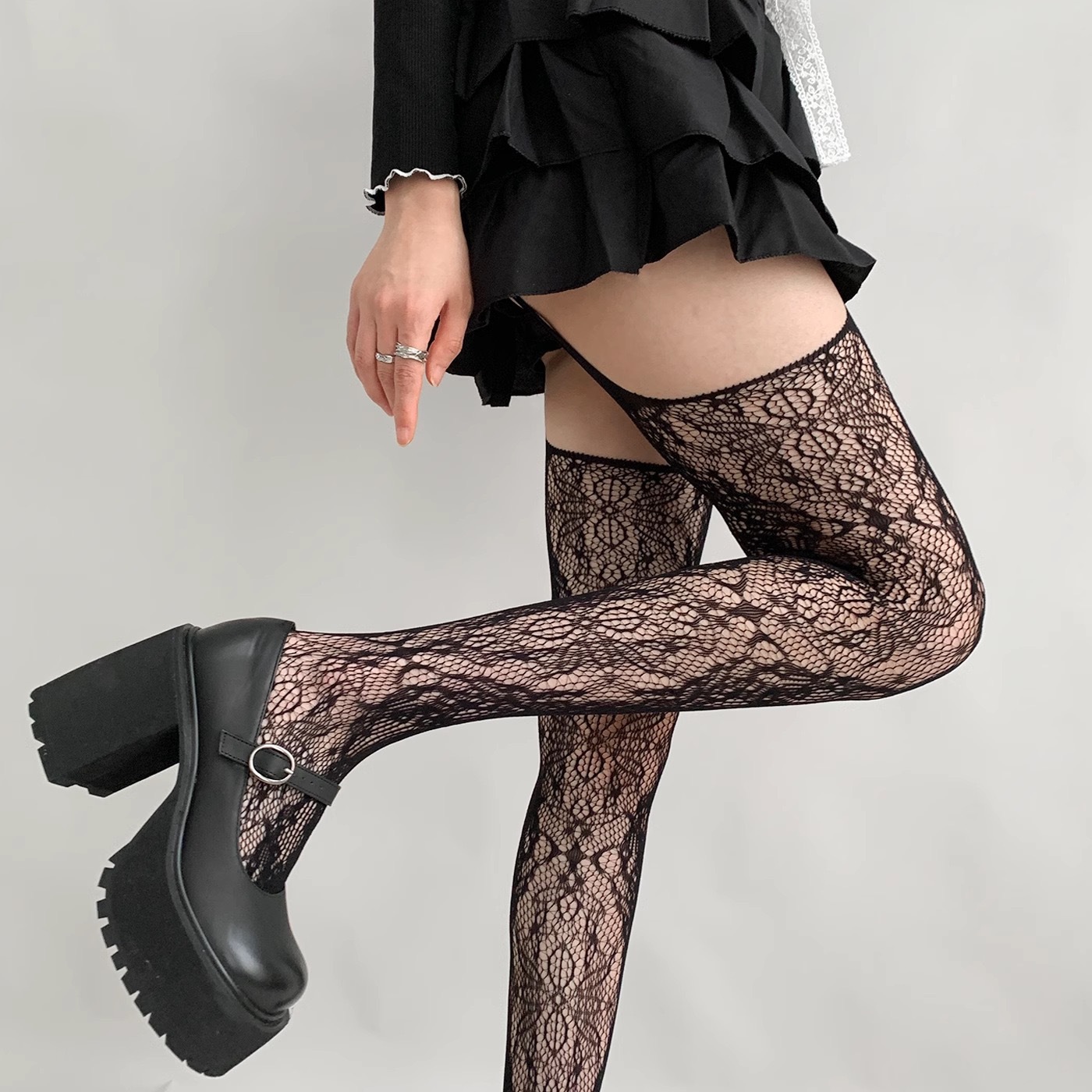Bold & Beautiful Stocking – Suspender Fishnet Tights with Attitude-WeLovePlugs