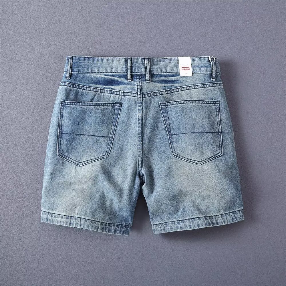 Men's Washed Denim Shorts - image 1