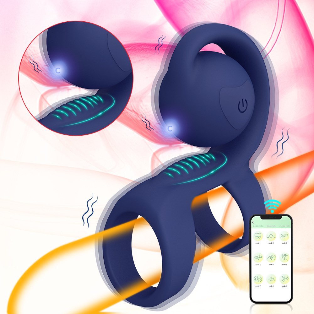 App Control Cock Ring With Snail Clit Stimulator-WeLovePlugs