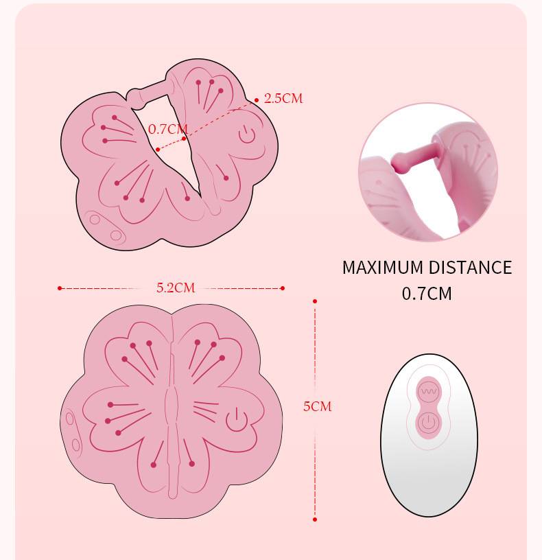 BloomVibe Petal Nipple Clamps Vibrator